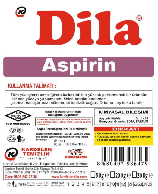 Dila Aspirin 5 kg - 20 kg